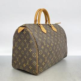 Louis Vuitton-Louis Vuitton Monogram Speedy 35 Handbag-Brown