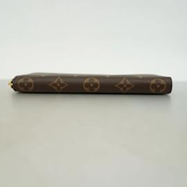 Louis Vuitton-Louis Vuitton Long Wallet Monogram Portefeuille Clemence-Brown,Fuschia