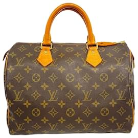 Louis Vuitton-Louis Vuitton Monogram Speedy 30 Handbag-Brown