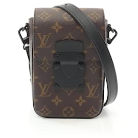 Louis Vuitton-Louis Vuitton S-Lock Vertical Wearable Wallet Shoulder Bag-Brown,Black