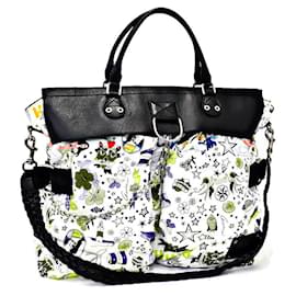Gucci-Authentic Gucci 09 SS Frida Giannini Rare Mermaid Logo Motif 2 Way Tote-Multiple colors