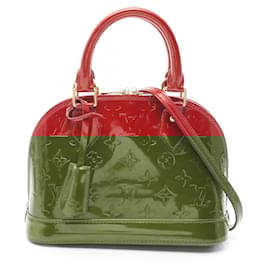 Louis Vuitton-Louis Vuitton Alma BB Handbag-Dark red