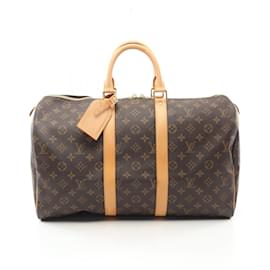 Louis Vuitton-Louis Vuitton Keepall 45 Monogram Boston Bag-Brown