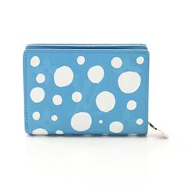 Louis Vuitton-Louis Vuitton x Yayoi Kusama Bi-Fold Wallet-White,Blue