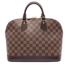 Louis Vuitton-Louis Vuitton Alma Damier Ebene Handbag-Brown