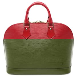 Louis Vuitton-Louis Vuitton Alma Epi Castilian Red Handbag-Red