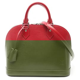Louis Vuitton-Louis Vuitton Alma Epi Castilian Red Handbag-Red