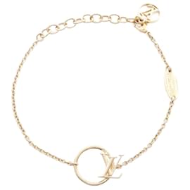 Louis Vuitton-Louis Vuitton LV Eclipse Gold Plated Charm Bracelet-Golden