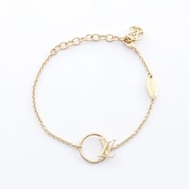 Louis Vuitton-Louis Vuitton LV Eclipse Gold Plated Charm Bracelet-Golden