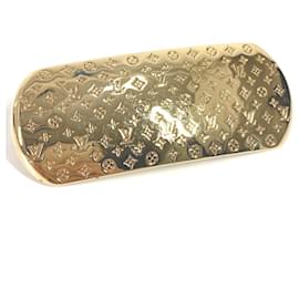 Louis Vuitton-Louis Vuitton Gold Monogram Barrette-Golden