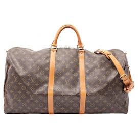 Louis Vuitton-Louis Vuitton Keepall Bandouliere 60 Boston Bag-Brown,Blue