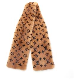 Louis Vuitton-Louis Vuitton Echarpe Vison Scarf-Brown,Black