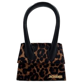 Jacquemus-The Chiquito Leather Top-handle Handbag Leopard-Multiple colors