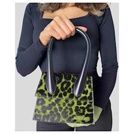 Jacquemus-The Chiquito Leather Top-handle Handbag Leopard-Multiple colors