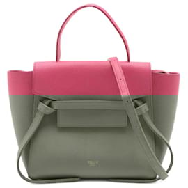Céline-Belt Bag Nano Grained Calfskin Leather 3-Ways Tote Bag Pink-Pink