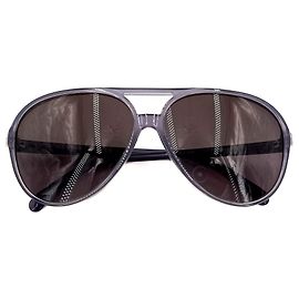 Chanel Pilot Acetate Sunglasses Purple Purple