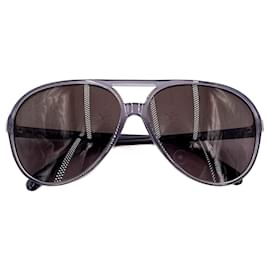 Chanel-Pilot Acetate Sunglasses Purple-Purple