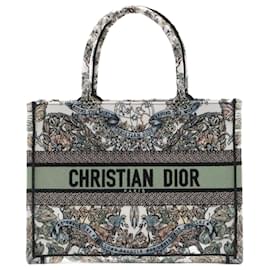 Dior-Book Tote Medium Embroidery Canvas Bag Butterfly Around The World Name Susie Green-Green