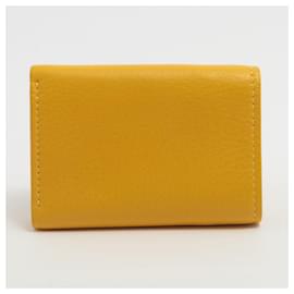 Balenciaga-Portefeuille Mini en Cuir Jaune-Jaune