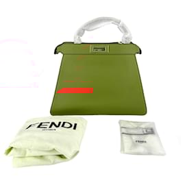 Fendi-Peekaboo ISeeU Medium Leather Beige & Orange 2-Way Top-handle-Multiple colors