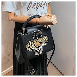 Louis Vuitton-Capucines BB 2way Taurillon Leather Trapped Leopard Black-Black