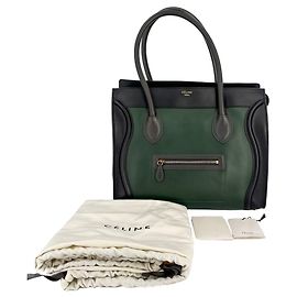 Céline Sac en cuir multicolore vert Multicolore