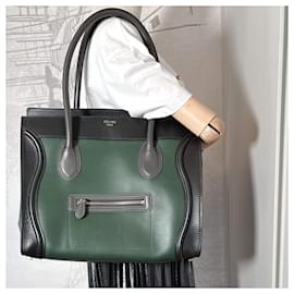 Céline-Luggage Leather Multicolour Bag Green-Multiple colors