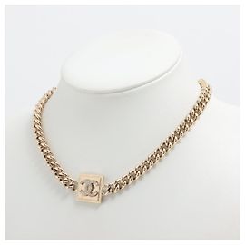 Chanel Choker en métal doré Doré