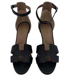 Hermès-Legend Leather Shoes Black-Black