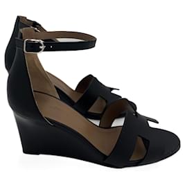 Hermès-Legend Leather Shoes Black-Black