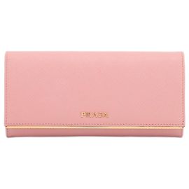 Prada Long Wallet Wallet Saffiano Leather Pink Pink
