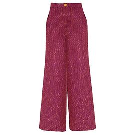 Chanel Tweed  purple & white trouser Purple
