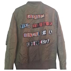 Valentino-Blouson aviateur orné Jamie Reid-Kaki