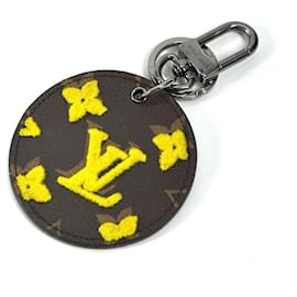 Louis Vuitton-Louis Vuitton Monogram Porto Clay Lustre Bag Charm Keychain-Brown,Yellow