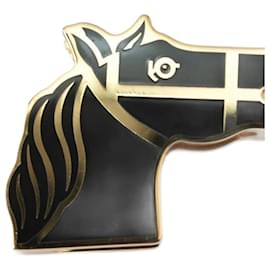 Hermès-Anneau de foulard en or Hermes-Doré