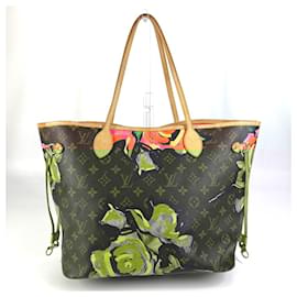 Louis Vuitton-Louis Vuitton Monogram Rose Neverfull MM Shoulder Bag-Brown,Pink