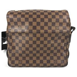 Bolsa transversal Damier Naviglio da Louis Vuitton Marrom Damier ebene
