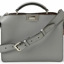 Fendi-Fendi Peekaboo ISeeU Mini Handbag-Brown,Beige