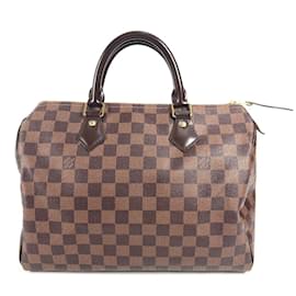 Louis Vuitton-Louis Vuitton Damier Speedy 30 Mini Boston Bag-Brown,Damier ebene