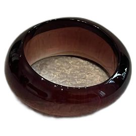 Yves Saint Laurent Pulsera Dôme de Resina Castaño