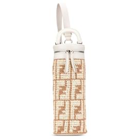 Fendi-Fendi Zucca Bottle Holder Shoulder Bag-Beige,Cream