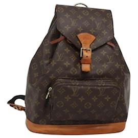 Louis Vuitton-LOUIS VUITTON Monogram Montsouris GM Backpack M51135 LV Auth BD1484-Monogram