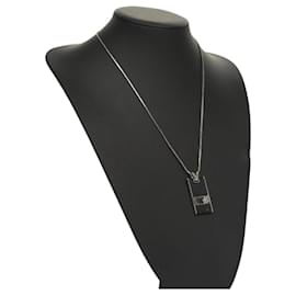 Louis Vuitton-LOUIS VUITTON Damier Graphite Pandantif Soho Necklace M66023 LV Auth MX194-Damier ebene
