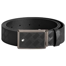 Montblanc BLACK LEATHER BELT 35 MM No. MB199106 Black