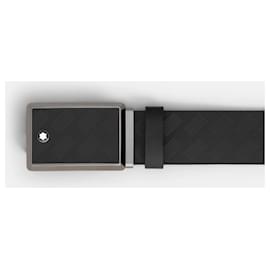Montblanc-BLACK LEATHER BELT 35 MM No. MB199106-Black