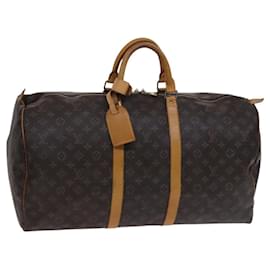 Louis Vuitton-LOUIS VUITTON Monogram Keepall 55 Boston Bag M41424 LV Auth BD1143-Monogram