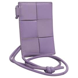 Autre Marque-BOTTEGA VENETA MAXI INTRECCIATO Card Case Leather Purple Auth 116058-Purple