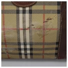 Autre Marque-Burberrys Nova Check Boston Bag PVC 2way Beige Auth EC382-Beige