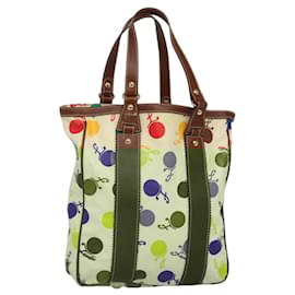 Fendi-FENDI Tote Bag Coated Canvas Beige Brown gold Auth KD338-Brown,Beige,Golden
