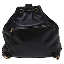 Chanel-CHANEL Chain Matelasse Backpack Lamb Skin Black CC Auth BA010-Black